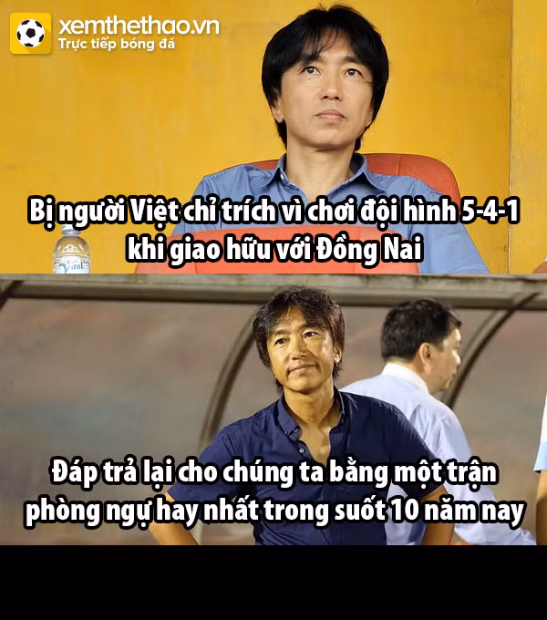 Trong trận đấu với U23 Nhật Bản, HLV Miura đã sử dụng đội hình 5-4-1, đội hình mà HLV người Nhật Bản này bị chỉ trích rất nhiều khi U23 Việt Nam hòa 2-2 với CLB Đồng Nai.