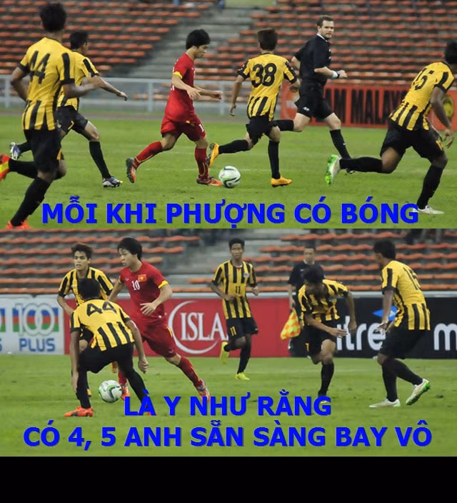 Công Phượng được chăm sóc rất kỹ trong trận đấu với U23 Malaysia.