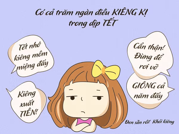 Tết rất nhiều điều kiêng kỵ khiến các bạn gái phải nhớ để tránh một năm đen đủi. Ảnh: Thanh Tuấn.