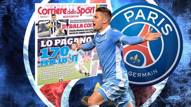 Tin chuyển nhượng bóng đá từ Sport, PSG sẵn sàng đánh bại M.U, biến Milinkovic-Savic thành cầu thủ đắt giá thứ 3 với hợp đồng trị giá 150 triệu bảng. Ảnh: Sport