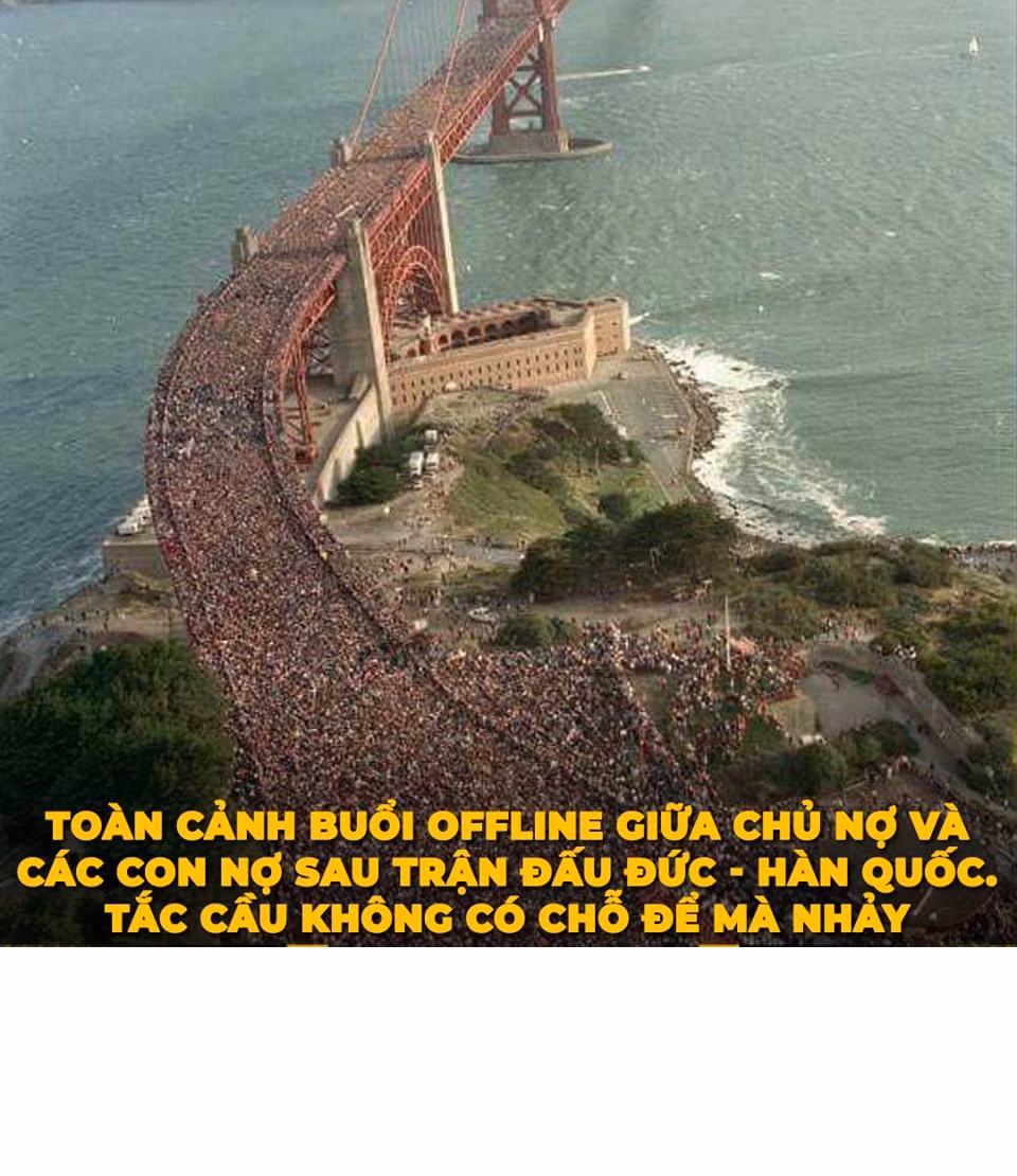 Trận thua của ĐT Đức trước Hàn Quốc khiến buổi offline của chủ nợ và con nợ thêm sôi động.