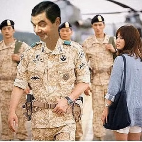 Mr. Bean "điển trai" với gương mặt gây cười thu hút mọi ánh người nhìn chẳng kém phiên bản Hậu duệ mặt trời gốc.