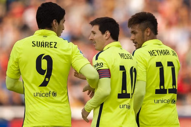 Trên mọi mặt trận trong năm 2015, các cầu thủ Barca đã ghi được 34 bàn thắng.
