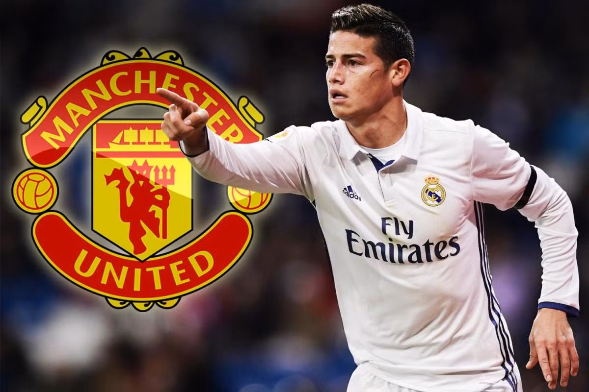 Chuyển nhượng bóng đá từ The Sun, Real đã thẳng thừng từ chối M.U thương vụ James Rodriguez dù đưa ra bất cứ giá nào. Ảnh: The Sun
