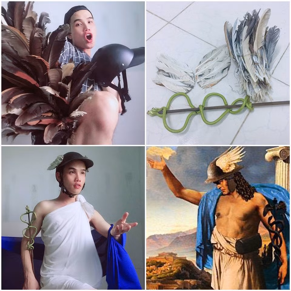 Thần Hermes phiên bản cosplay.