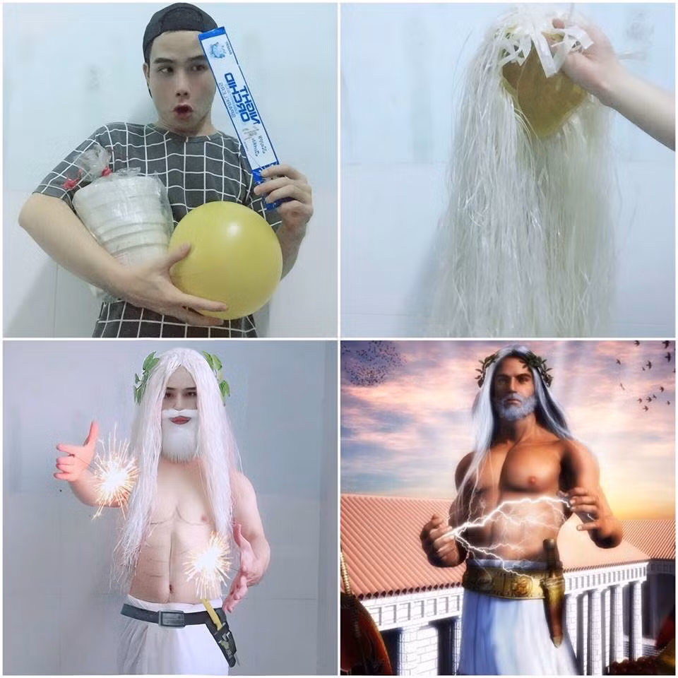 Thời gian vừa qua, phong trào cosplay đã quay trở lại mạnh mẽ trong CĐM. Không chỉ hóa thân cầu kì với những bộ cánh thiết kế hay trang điểm giống y hệt nguyên mẫu, nhiều người đã chọn cách cosplay "có gì dùng nấy".