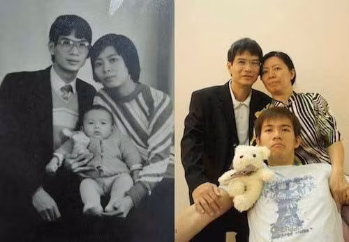 Còn nickname Minh Quang thì chia sẻ bức ảnh của mình rằng: "Bức ảnh này mình chụp theo mẹ kể từ lúc 5 tháng, còn bây giờ mình đã 25 rồi. Một sự thay đổi khủng khiếp. Nhưng công nhận là bố mẹ mình không thay đổi nhiều".