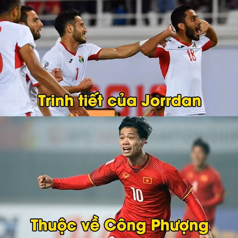 Bàn thắng của Công Phượng được dân mạng cho rằng đó là một pha "phá trinh tiết" thành công của Jordan.