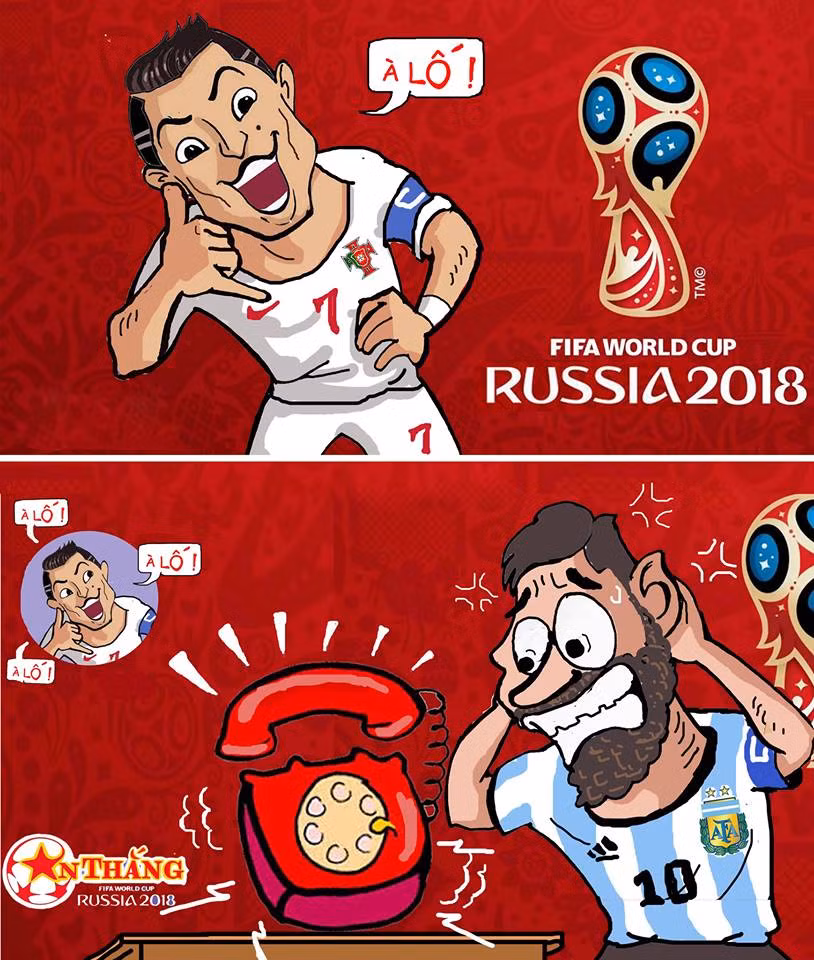 Ronaldo đã nhấc máy gọi điện nhưng phía đầu dây bên kia Messi sợ hãi không dám trả lời.
