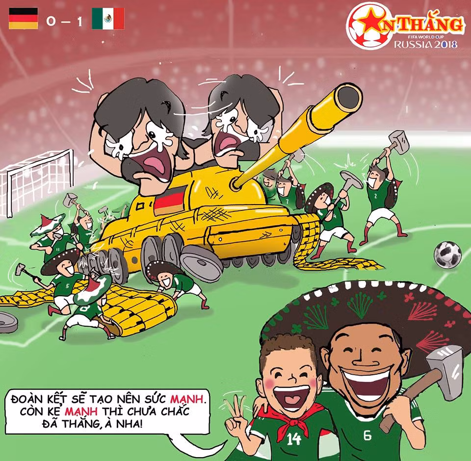 Thông điệp về đoàn kết sức mạnh giúp người Mexico chặt đứt xích của "cỗ xe tăng" Đức.