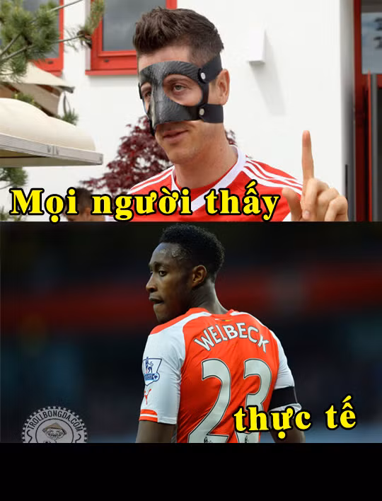 Với thành tích tệ hại, Lewandowski bị so sánh với "chân gỗ" Welbeck của CLB Arsenal.
