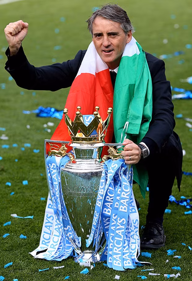 Roberto Mancini (Italy): Manchester City (133 trận, thắng 82, hòa 27, thua 24, tỷ lệ 61,65%).