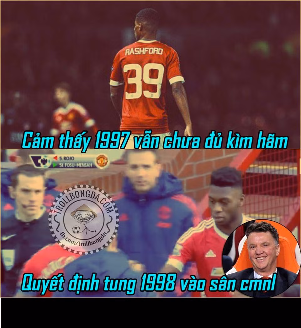 Bức ảnh chế chiến thuật của HLV Van Gaal khiến nhiều người phải phì cười.