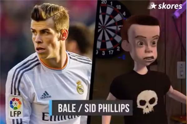 Gareth Bale thì lại giống như Sid Phippips trong bộ phim Toy story.