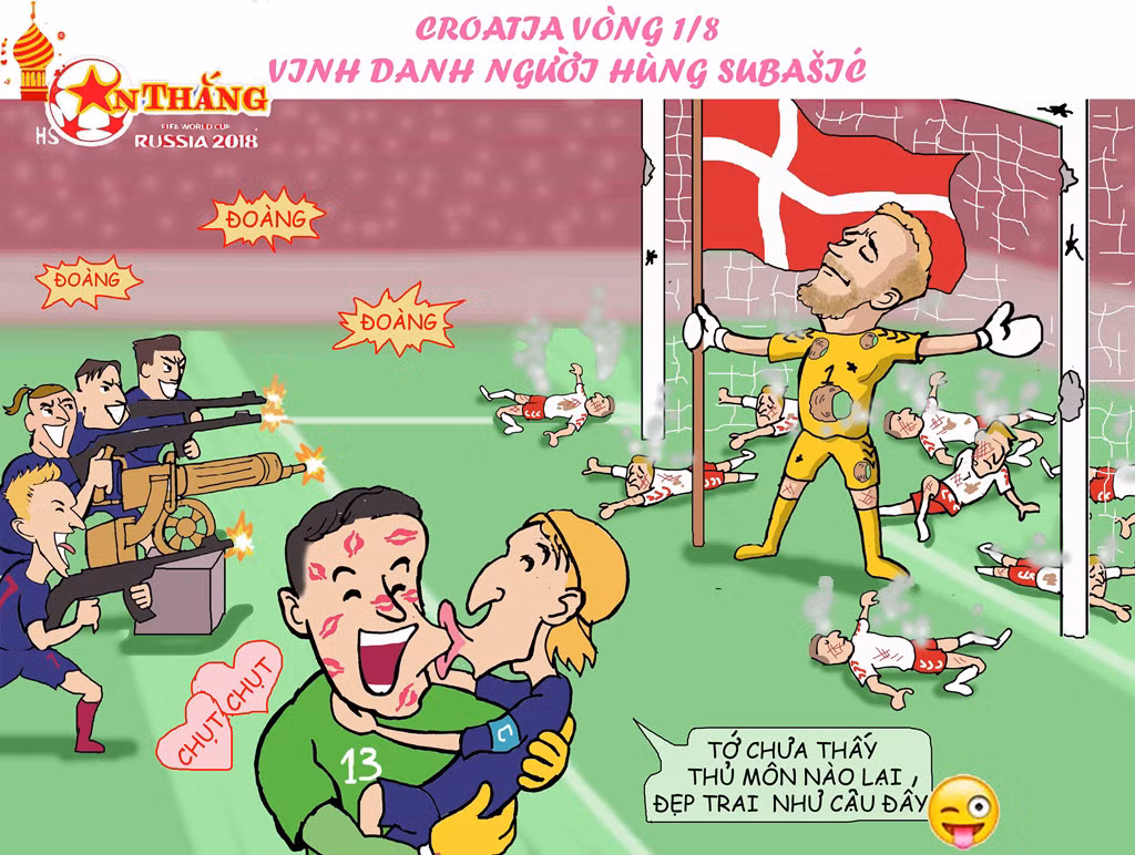 Trái ngược với hành trình như mơ ở vòng bảng World Cup 2018, Croatia bước vào vòng loại trực tiếp khá chật vật khi họ phải dùng đến loạt luân lưu để tiễn những "chú lính chì" Đan Mạch về nước.