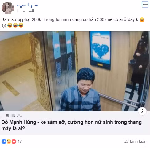 Còn nickname H.M.T thì cho biết: "Mức phạt chưa đủ răn đe so với những gì nạn nhân phải hứng chịu. Điều này cũng không đủ ngăn chặn kẻ đồi bại tái phạm. Do đó, để quấy rối tình dục không còn là vấn nạn của xã hội, pháp luật cần phải nâng mức phạt và điều chỉnh khắt khe, cụ thể hơn các quy định, chế tài xử lý hành vi này. Bên cạnh đó, cũng tẩy chay luôn lão biến thái đội lốt sang chảnh - Đỗ Mạnh Hùng".