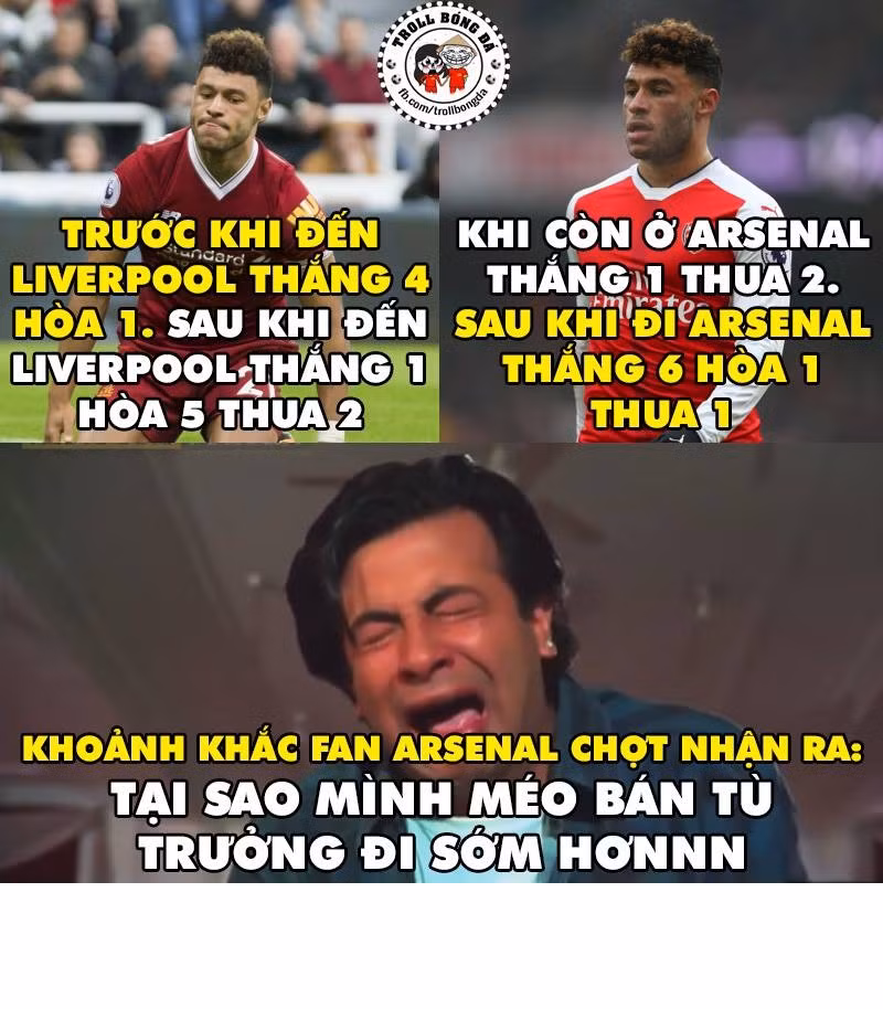 Chamberlain có lẽ là một cầu thủ quá "nhọ" khi tới đội bóng nào thì thành tích đi xuống thậm tệ.