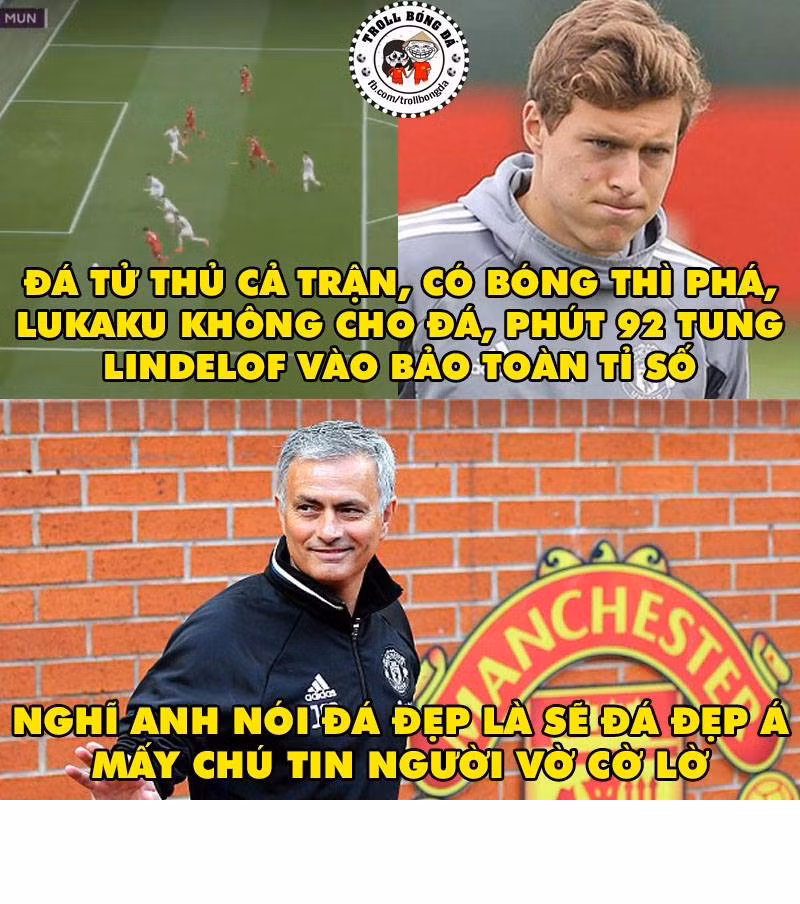 Bức ảnh chế cách Mourinho thay người khiến dân mạng chỉ biết ôm bụng cười.