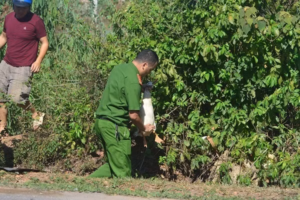 Nhiều cảnh sát phải trực tiếp đi lùa vịt, một số khác trực tiếp đi giành lại những con vịt còn sống trên tay người dân để trả lại phía nhà xe.