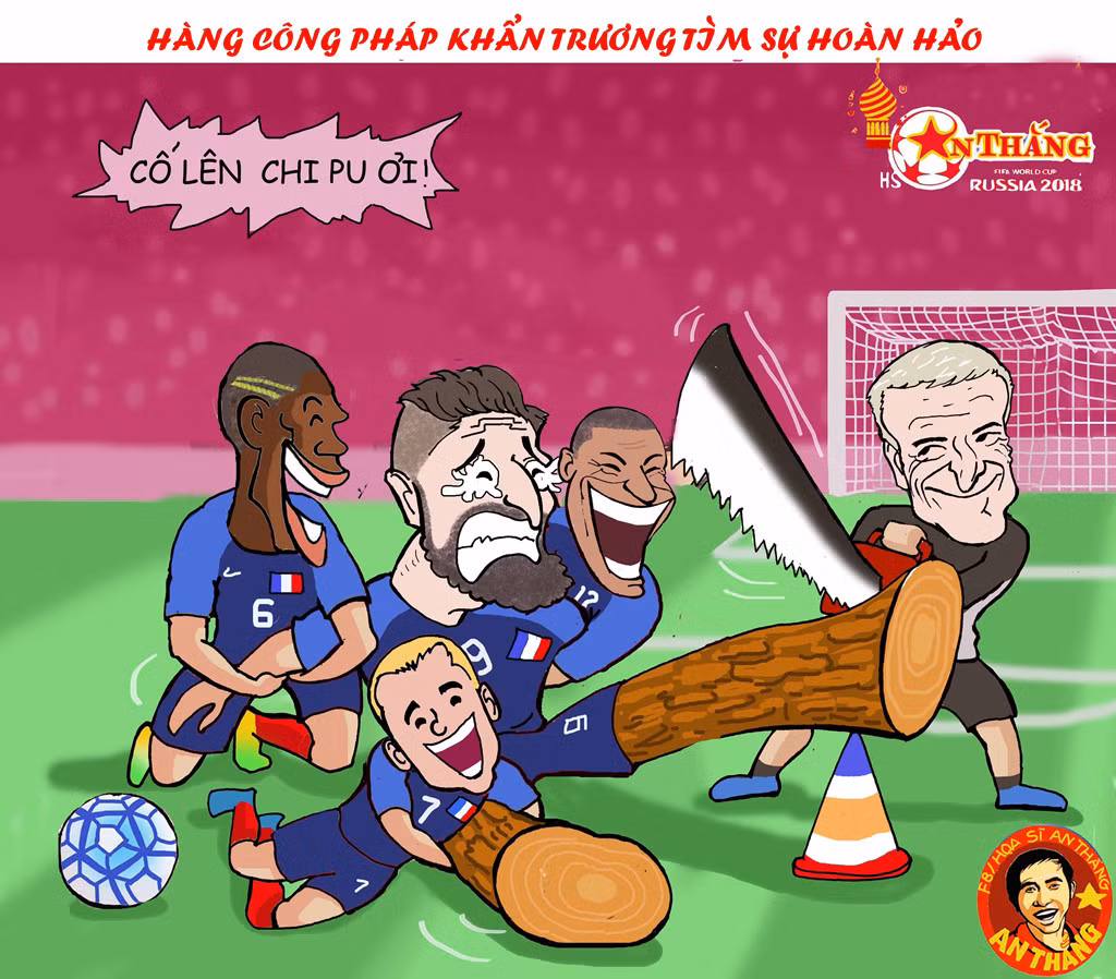 Tuy nhiên, HLV Didier Deschamps vẫn vô cùng đau đầu với hàng công của ĐT Pháp khi Giroud vẫn thể hiện bản năng "chân gỗ" của mình.