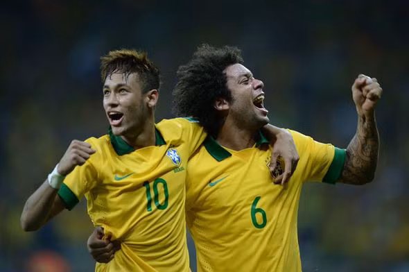 Chuyển nhượng bóng đá từ AS, Real sẵn sàng để Neymar cập bến Bernabeu trước World Cup nhờ mối quan hệ tốt giữa cầu thủ này Marcelo. Ảnh: AS