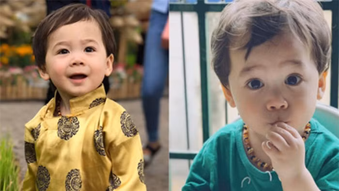 Trong bộ ảnh mới nhất, cậu bé tiếp tục đốn tim những người yêu mến khi diện áo dài khăn đóng trong Tết Đinh Dậu ở Sài Gòn. Ảnh: Tiin.