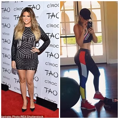 Khloe Kardashian. Chị gái cô Kim dành nhiều thời gian trong phòng tập, nhưng cân nặng của cô thực sự giảm vào năm 2016. Cô nàng hạn chế thực phẩm béo, carb tinh chế và khoai tây chiên giòn, lựa chọn những thực phẩm lành mạnh hơn như cải xoăn và sinh tố trái cây. Kết quả chỉ trong vài tháng cô giảm được 15kg.