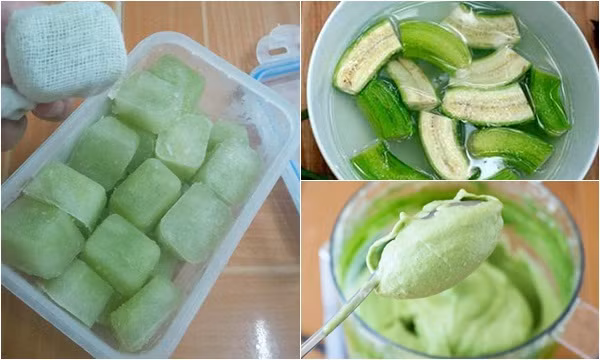 Hoàn thành xong đổ hỗn hợp vào khay làm đá, đặt trong ngăn đông của tủ lạnh chừng 4 giờ đồng hồ. Ảnh: Thoibao.today.