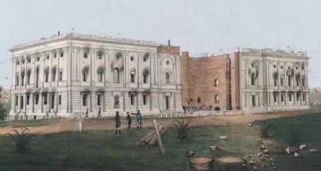 Sau khi quân đội Anh rút khỏi thủ đô Washington DC, chính quyền Tổng thống James Madison quay trở về và thực hiện tu sửa Nhà Trắng và các công trình khác.