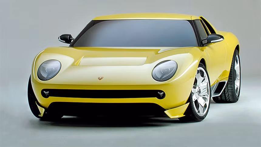 Lamborghini Miura concept: 40 năm sau khi Lamborghini tạo ra chiếc siêu xe đầu tiên, Giám đốc thiết kế Walter de Silva đã đưa ra bản vẽ mang phong cách retro của Miura vào năm 1996. Sử dụng cấu trúc của Murcielago, chiếc concept hoàn toàn có thể chạy được. Tuy nhiên giám đốc điều hành Stephan Winkelmann bác bỏ ý tưởng này, ông khẳng định Lamborghini là mẫu xe hướng về tương lai chứ không phải là quá khứ.