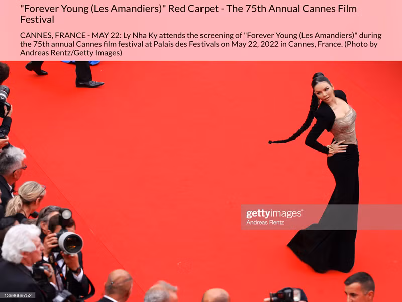 Lý Nhã Kỳ vừa xuất hiện trên thảm đỏ Cannes ngày thứ 6. Các khoảnh khắc của nữ diễn viên được trang ảnh nổi tiếng thế giới Getty Images ghi lại.