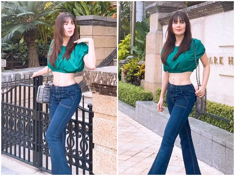 Phương Lê mặc trang phục nào cũng bắt mắt nhờ ngoại hình trẻ trung, gợi cảm.