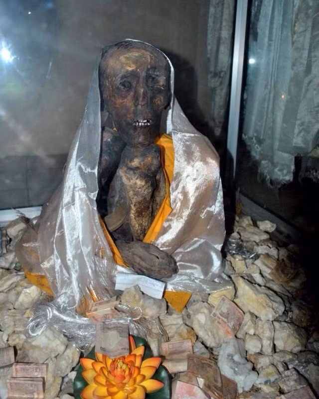 Theo kết quả nghiên cứu, xác ướp thiền sư Sangha Tenzin có niên đại khoảng 500 năm tuổi.