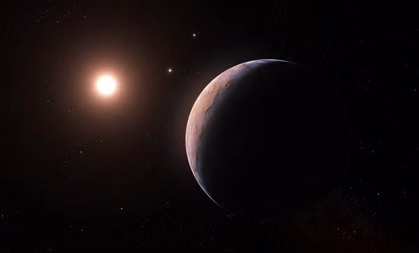 Proxima Centauri d được mô tả là hành tinh lấp lánh như một viên kim cương vũ trụ và gần như chìm lấp vào ánh sáng của sao mẹ, bởi nó quay cực gần sao mẹ (cách 4 triệu km, 1/10 khoảng cách Mặt Trời - Sao Thủy), chỉ mất 5 ngày để hoàn tất 1 quỹ đạo.
