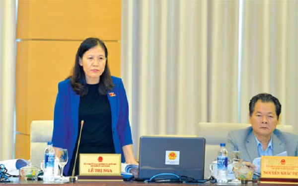 Chủ nhiệm Ủy ban Tư pháp Lê Thị Nga. Ảnh: Báo Đại biểu Nhân dân.