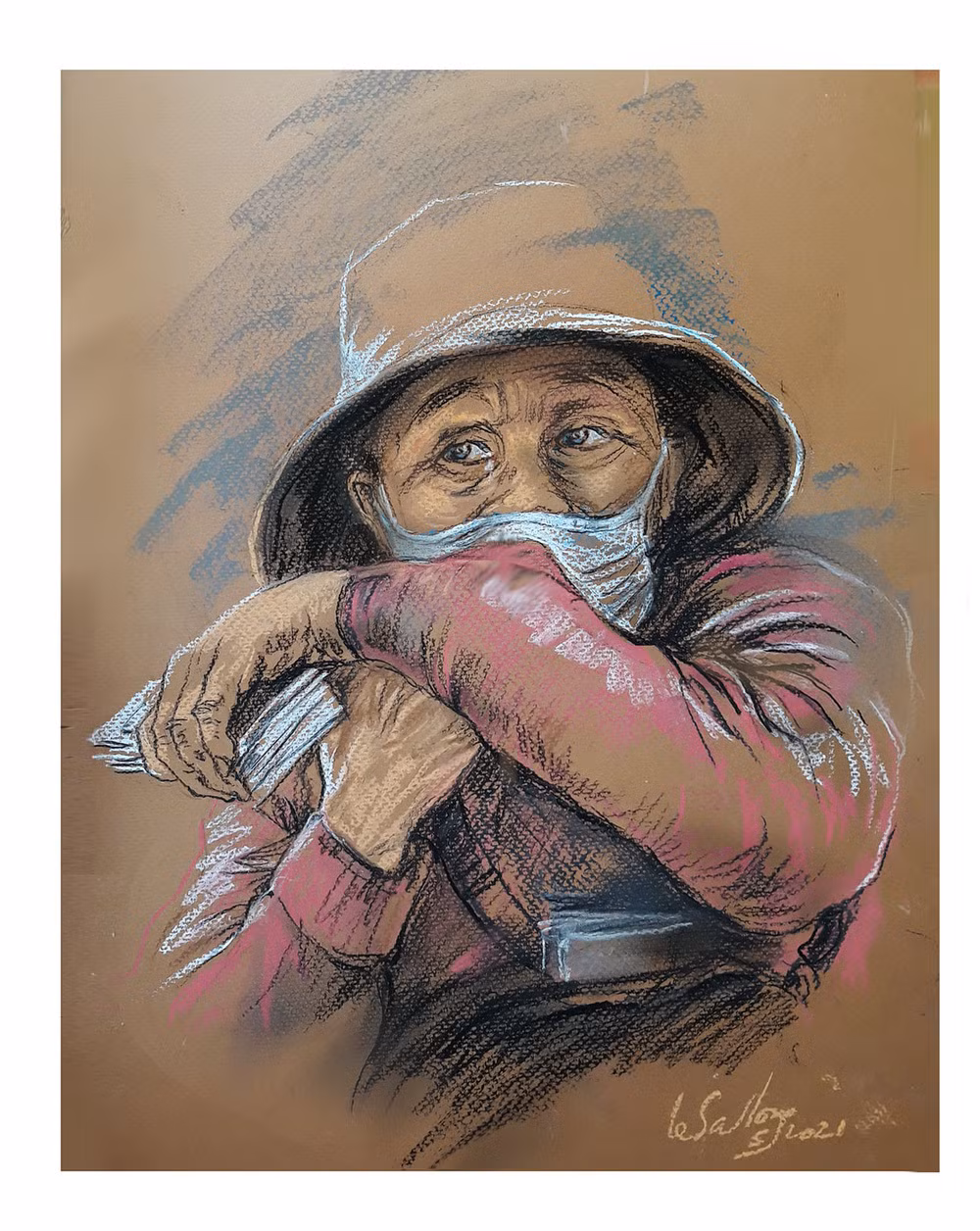 Bộ tranh “Sài Gòn những ngày bị bệnh“ - Hình 5 Bo tranh “Sai Gon nhung ngay bi benh“-Hinh-5