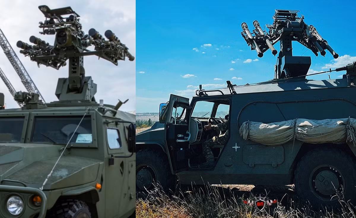 Theo Militarnyi, Quân đội Ukraine đã phá hủy thành công hệ thống phòng không di động hiếm hoi của Nga có tên “Gibka-S” trên mặt trận Avdiivka. Một đoạn video ghi lại khoảnh khắc tháp pháo của hệ thống phòng không Gibka-S gắn trên xe bọc thép “Tigr-M” bị lực lượng Ukraine nhắm tới và cho nổ tung. Ảnh: Defence Blog.