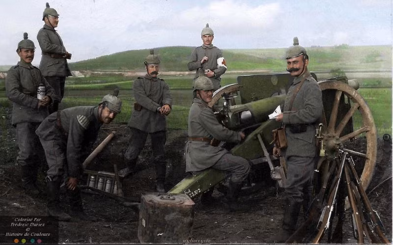 Khẩu đội pháo cỡ nòng 90mm của Đức trên chiến trường Fuerstellung. Ảnh: Duriez Frédéric Flickr.