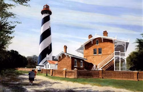 Ngọn hải đăng St Augustine được xây dựng năm 1874 ở St. Augustine, Florida, Mỹ nổi tiếng với những câu chuyện ma quái. Người dân nơi đây cho hay họ thường nghe thấy những tiếng ồn khó lý giải tại địa điểm này vào ban đêm.