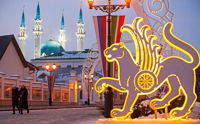 Thành phố Kazan cũng sẵn sàng đón năm mới 2021.