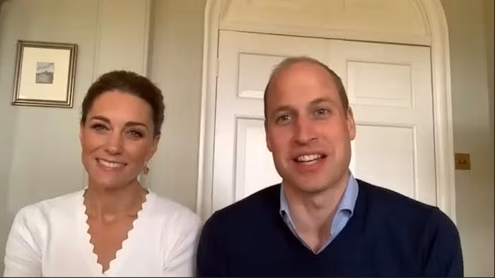 Hoàng tử William và Công nương Kate Middleton xuất hiện trong một video hồi tháng 5.