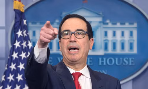 Bộ trưởng Tài chính Mỹ Steven Mnuchin. Ảnh: EPA.