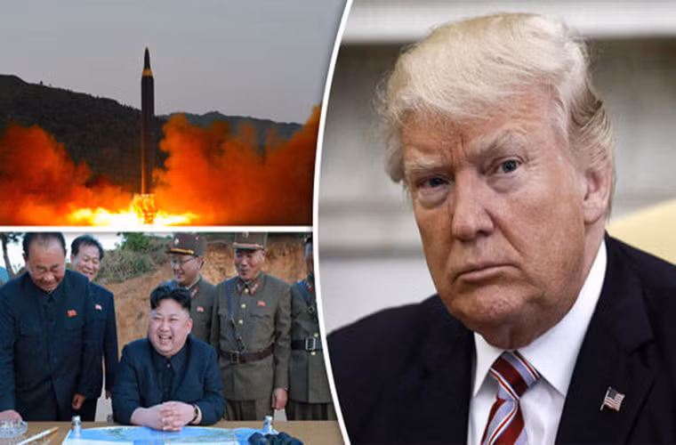 “Một cuộc xung đột lớn với Triều Tiên hoàn toàn có thể xảy ra”, ông Trump nói về một cuộc xung đột tiềm năng với Bình Nhưỡng ngày 22/4/2017. Ảnh: EPA.