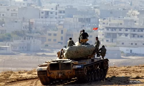 Quân đội Thổ Nhĩ Kỳ đã chiếm được địa điểm chiến lược tại vùng Afrin. Ảnh: AP.