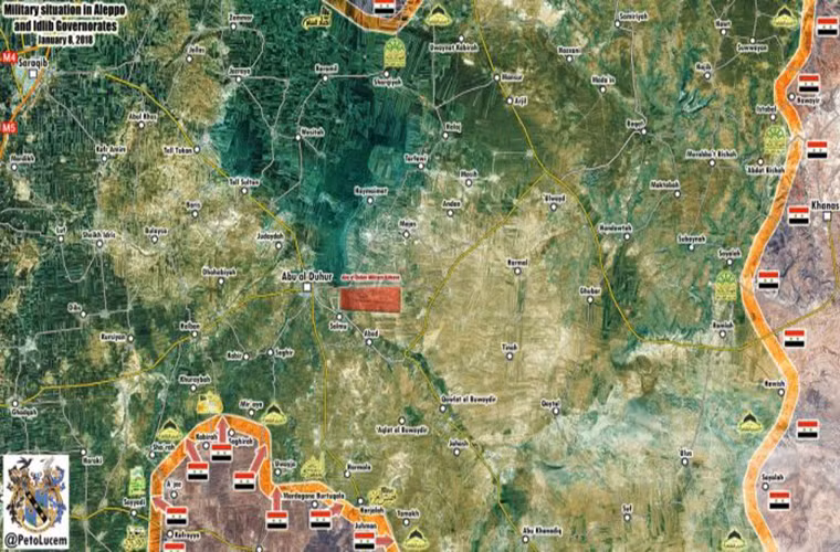 Al Masdar News cho biết thêm, lực lượng chính phủ Damascus đã giải phóng hơn 400 km2 diện tích lãnh thổ ở Idlib kể từ khi phát động chiến dịch quân sự cách đây hai tuần. Ảnh: AMN.