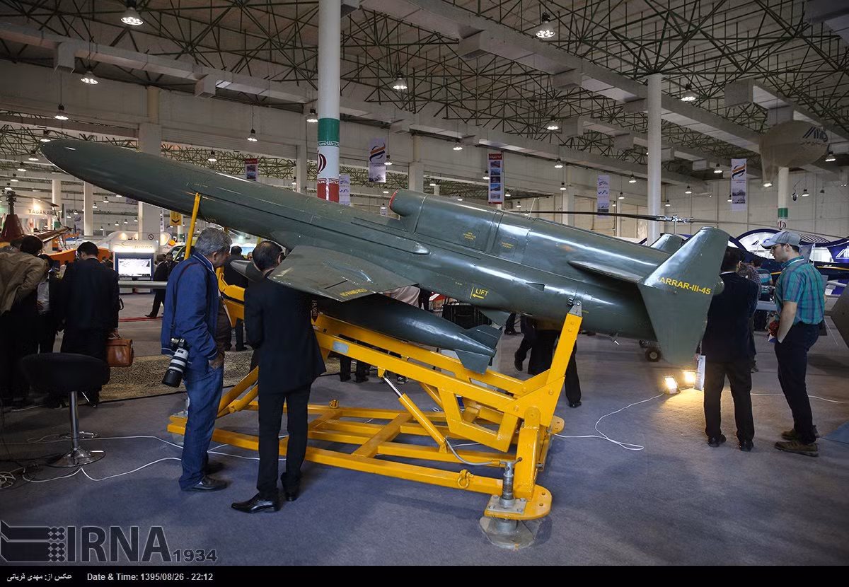 Một mẫu UAV kém hiện đại do Iran phát triển. Nguồn ảnh: IRNA