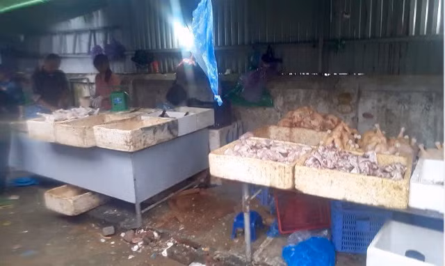 Bat ngo ga dong lanh ban re nhu rau tai cho Dich Vong Ha Noi