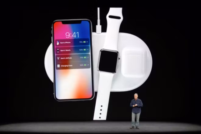 Đế sạc không dây AirPower dự kiến dành cho Apple Watch và iPhone X. Đế sạc không dây AirPower dự kiến dành cho Apple Watch và iPhone X.