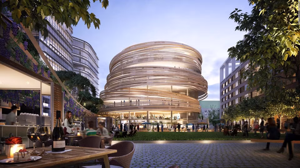 Darling Square Civic Building, Sydney (Australia) - Hãng kiến trúc: Kengo Kuma &amp; Associates. Darling Square là một trong những công trình kiến trúc đồ sộ gồm thư viện và trung tâm bán lẻ đang được xây dựng bên bờ sông Sydney, dự kiến hoàn thành trong năm nay.