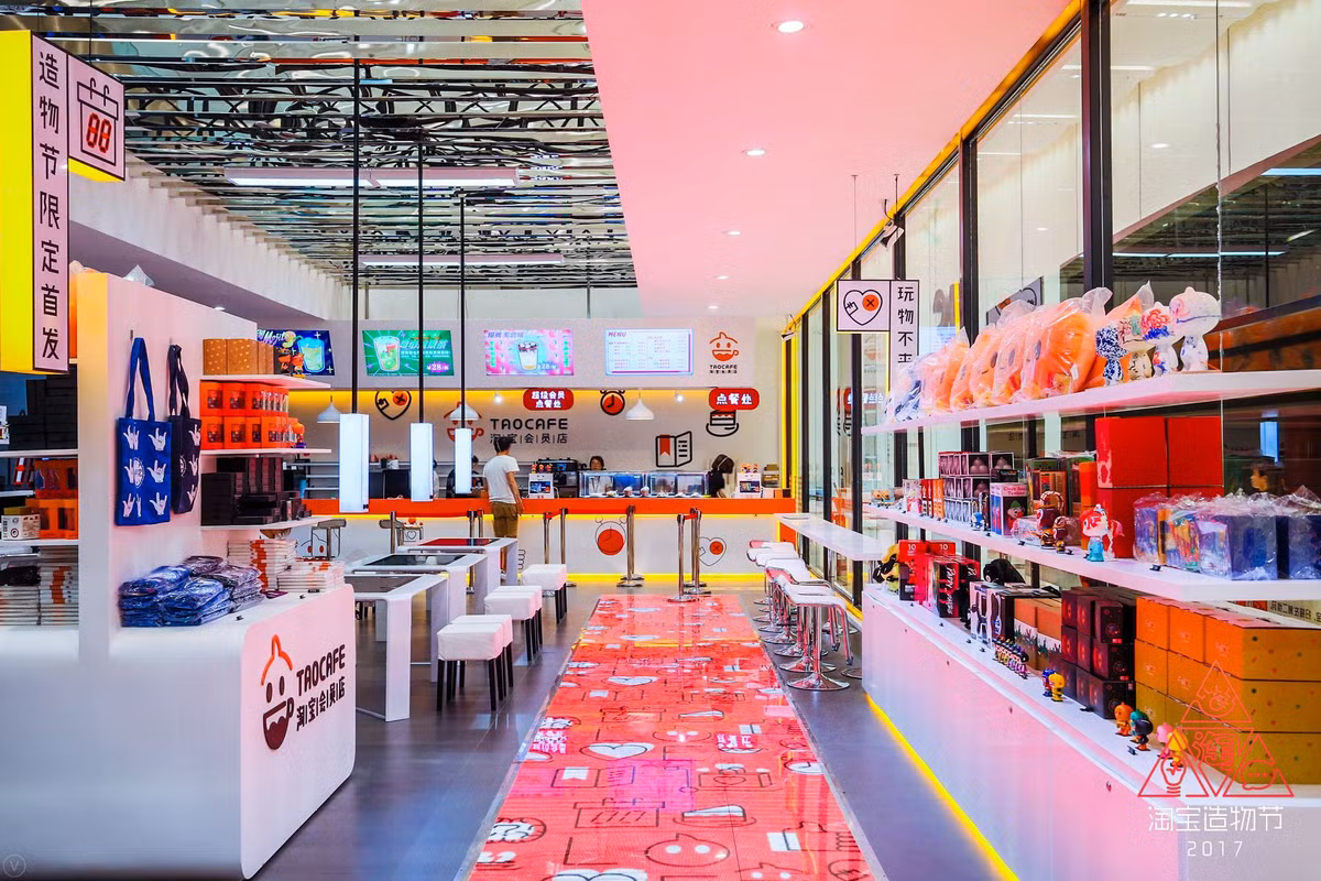 Quán cà phê không nhân viên của Alibaba. Ảnh: Marketing Interactive.